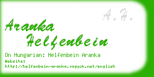 aranka helfenbein business card